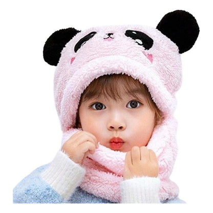 Pasamontaña De Felpa Oso Panda Gorro Con Cuello Infantil - Louicid