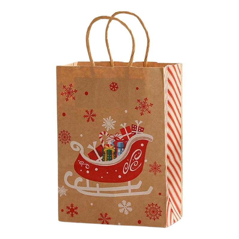 Bolsa Para Regalo Icono Navideño 26x21x10cm Diseño Navidad - Louicid