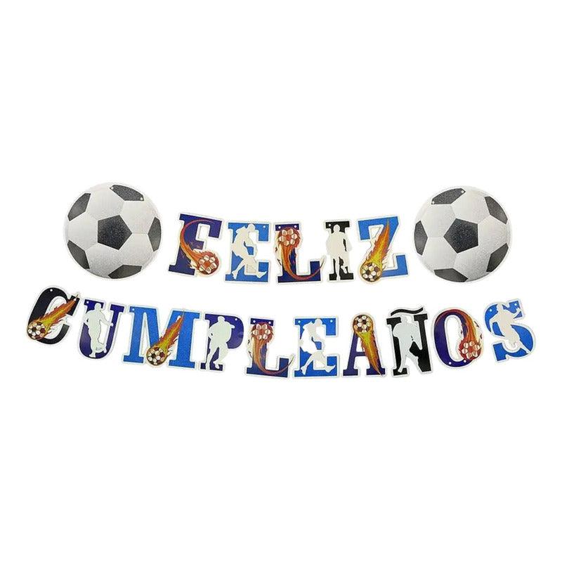 Guirnalda Feliz Cumpleaños Fútbol 2mts Para Decoración - Louicid