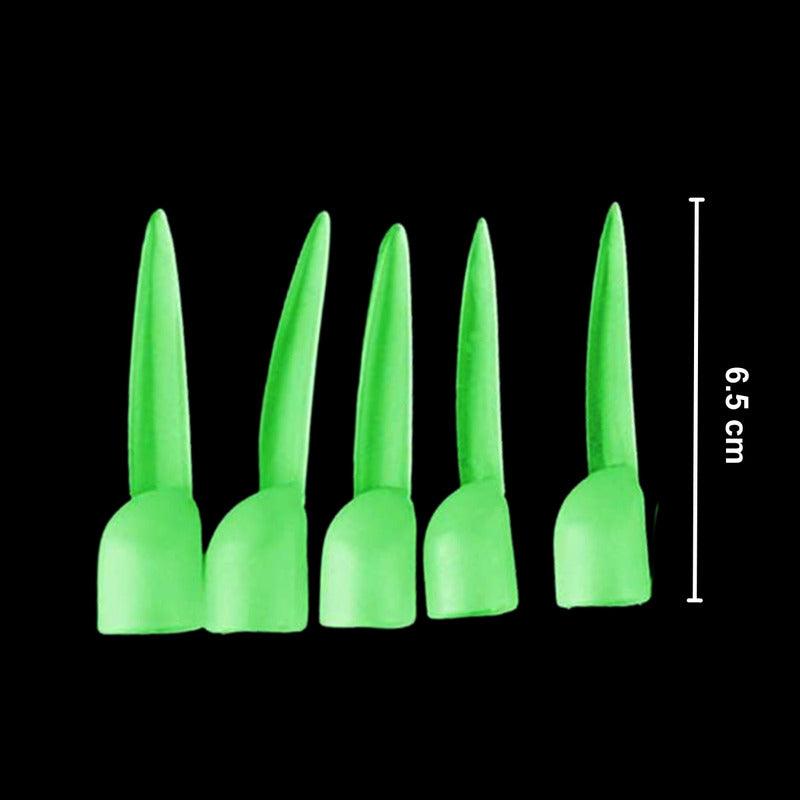 Set Dientes Y 5 Dedos Fluorescente De Vampiro Disfraz Para Halloween - Louicid