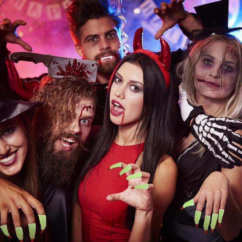 Set 10 Dedos Fluorescente De Bruja Disfraz Para Halloween - Louicid