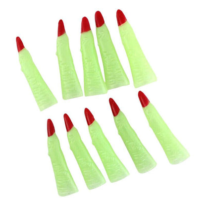 Set 10 Dedos Fluorescente De Bruja Disfraz Para Halloween - Louicid