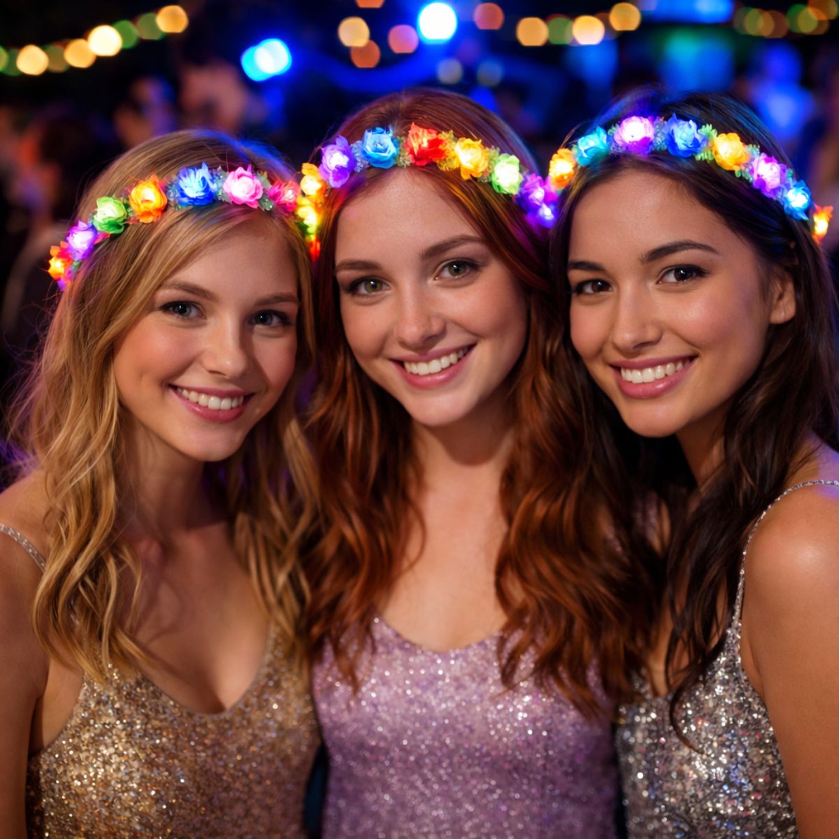 Diadema de Rosas con Luces LED Fiesta - Louicid