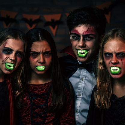 Dientes Fluor Vampiro Fiesta Halloween - Louicid