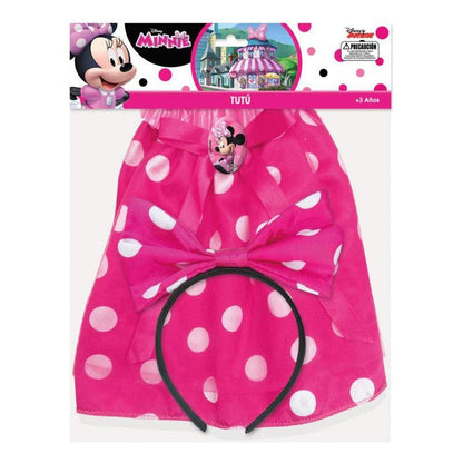 Disfraz Minnie Falda Con Cintillo Rosado Para Niñas Disney Bolsa - Louicid