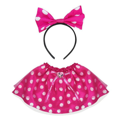 Disfraz Minnie Falda Con Cintillo Rosado Para Niñas Disney - Louicid