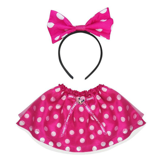 Disfraz Minnie Falda Con Cintillo Rosado Para Niñas Disney - Louicid