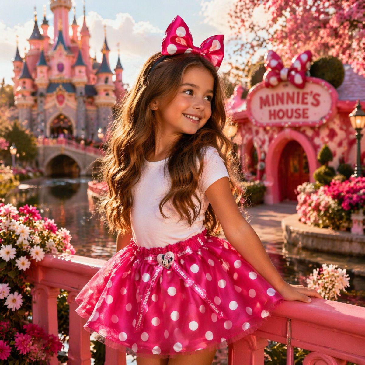 Disfraz Minnie Falda Y Cintillo Rosado Fantasia - Louicid