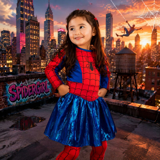 Disfraz Spidergirl Marvel Para Niñas Ciudad - Louicid