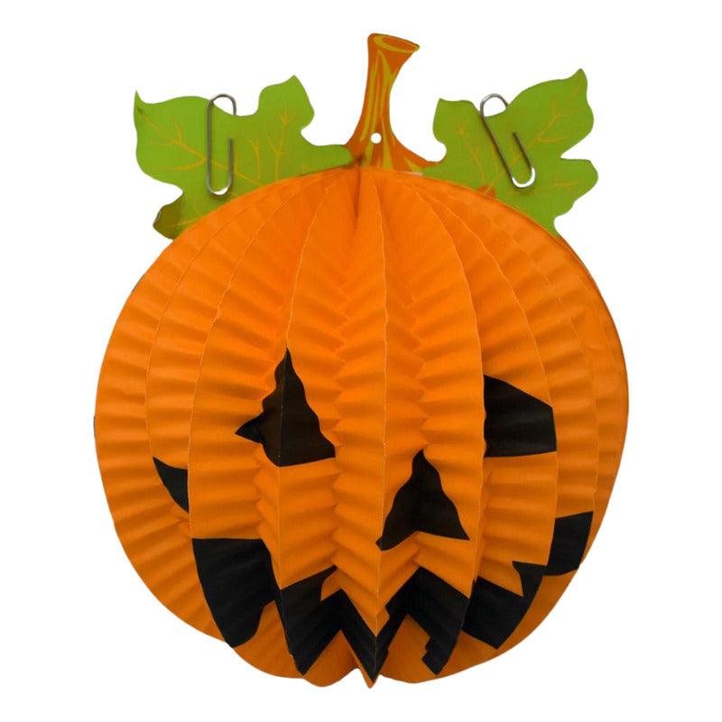 Esfera Calabaza De Papel 15x12.5cm Decoración Para Halloween - Louicid