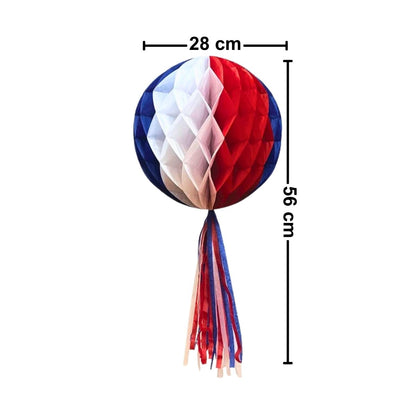 Esfera Tricolor Con Tirantes 28cm Fiestas Patrias Medidas - Louicid
