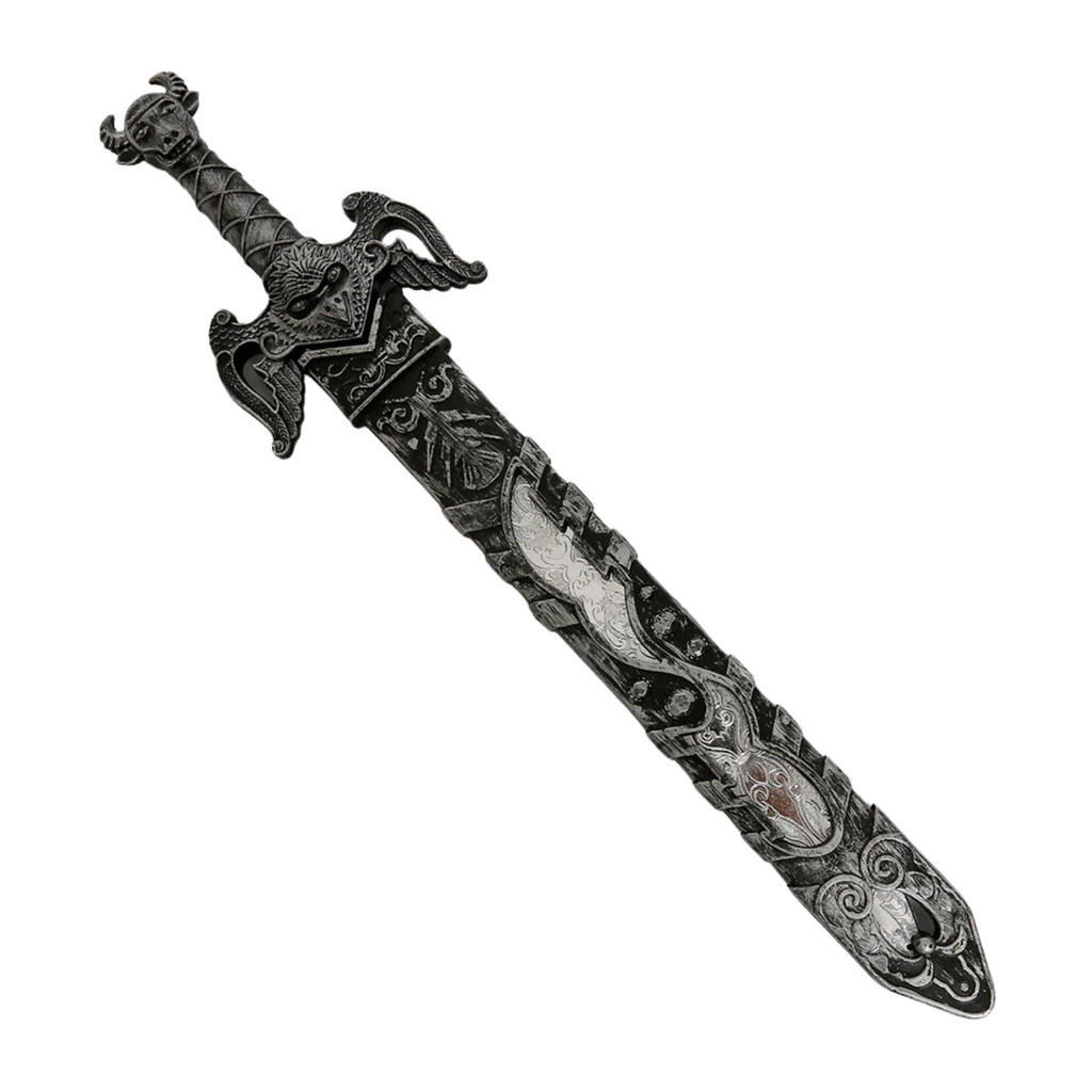 Espada medieval de plástico con funda para niños, 54 cm - Louicid