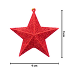 Estrella Adorno Navidad Rojo Medidas - Louicid