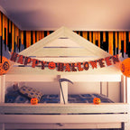 Pack 6pcs Festón Decorativo Negro & Naranjo 10mts Halloween - Louicid