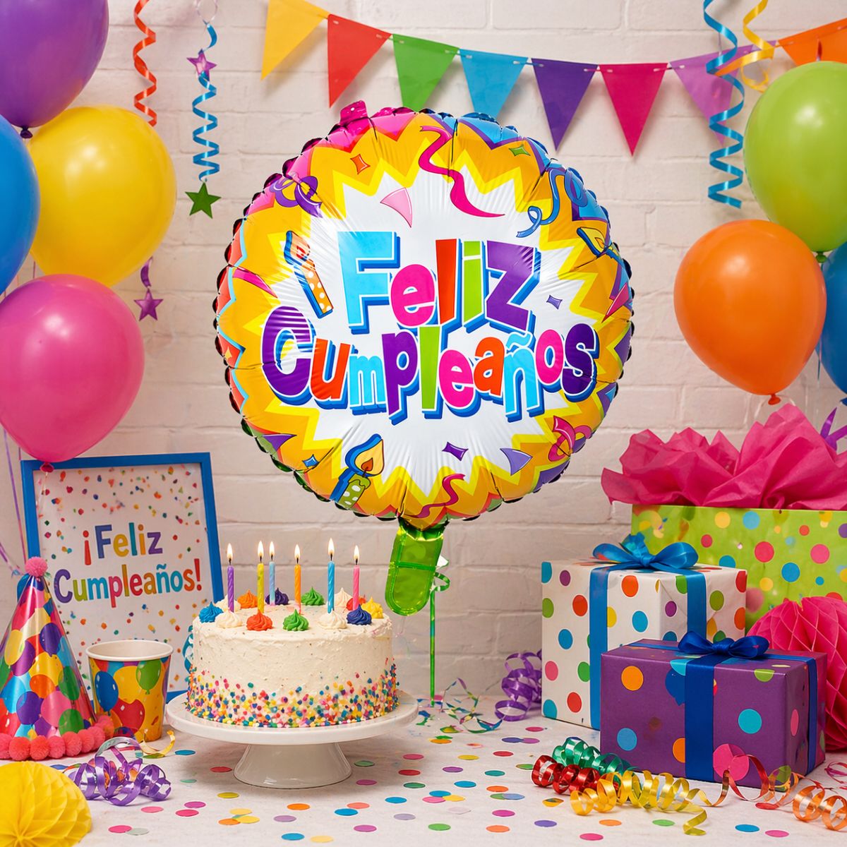 Globo Foil Feliz Cumpleaños 45cm Fiesta - Louicid