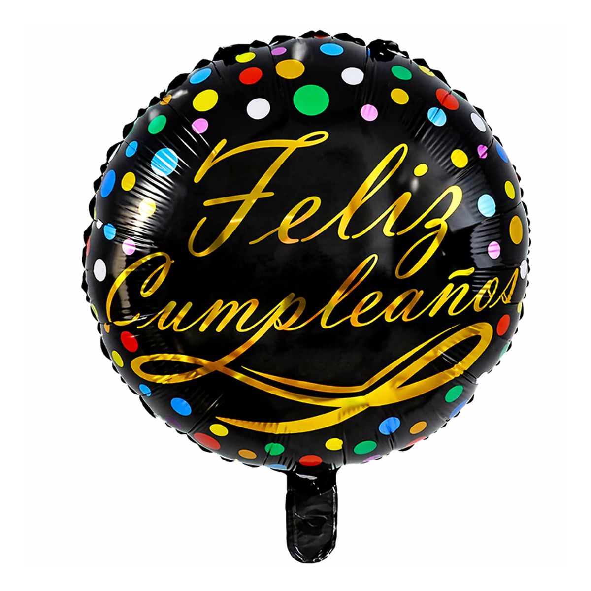 Globo Foil Feliz Cumpleaños 45cm Negro - Louicid