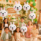 Globo Metalizado Conejo Blanco 54cm Fiesta Cumpleaños - Louicid