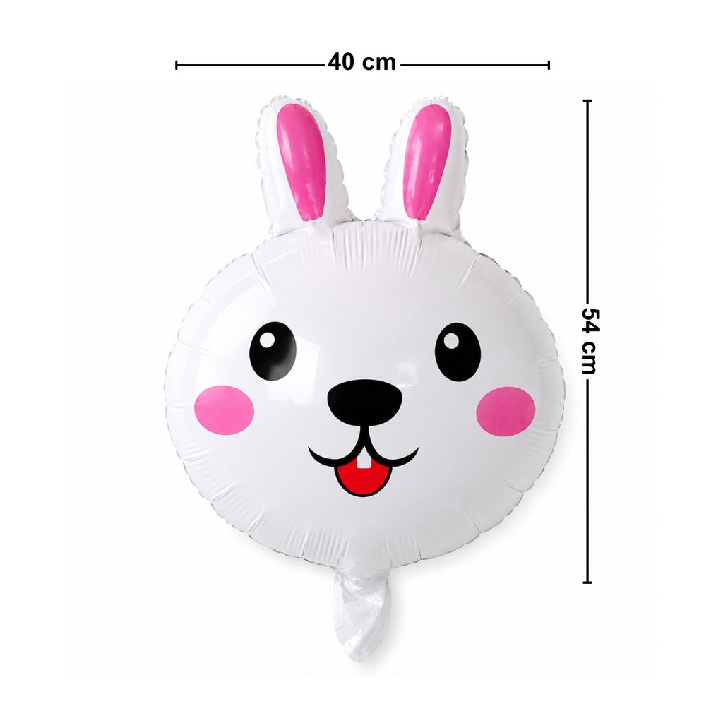 Globo Metalizado Conejo Blanco 54cm Medidas - Louicid