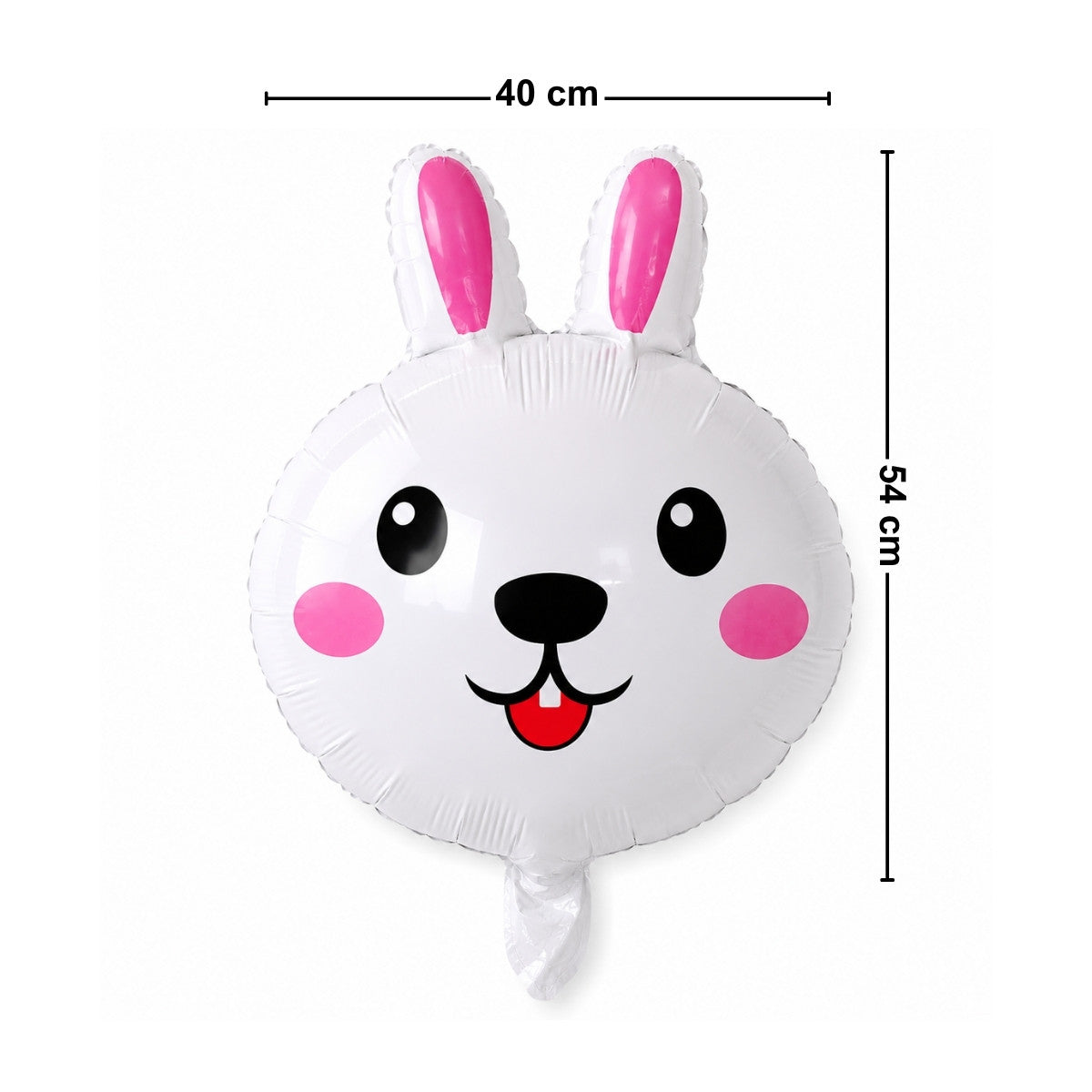 Globo Metalizado Conejo Blanco 54cm Medidas - Louicid