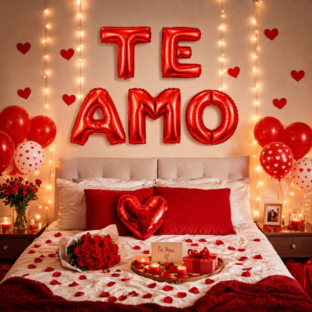 Globo Metalizado Te Amo 40cm Rojo Celebración - Louicid