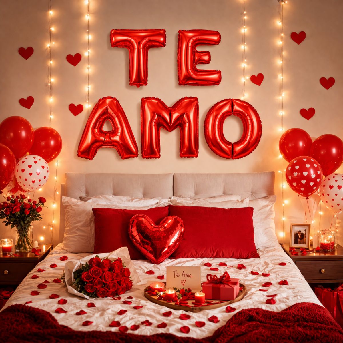 Globo Metalizado Te Amo 40cm Rojo Celebración - Louicid