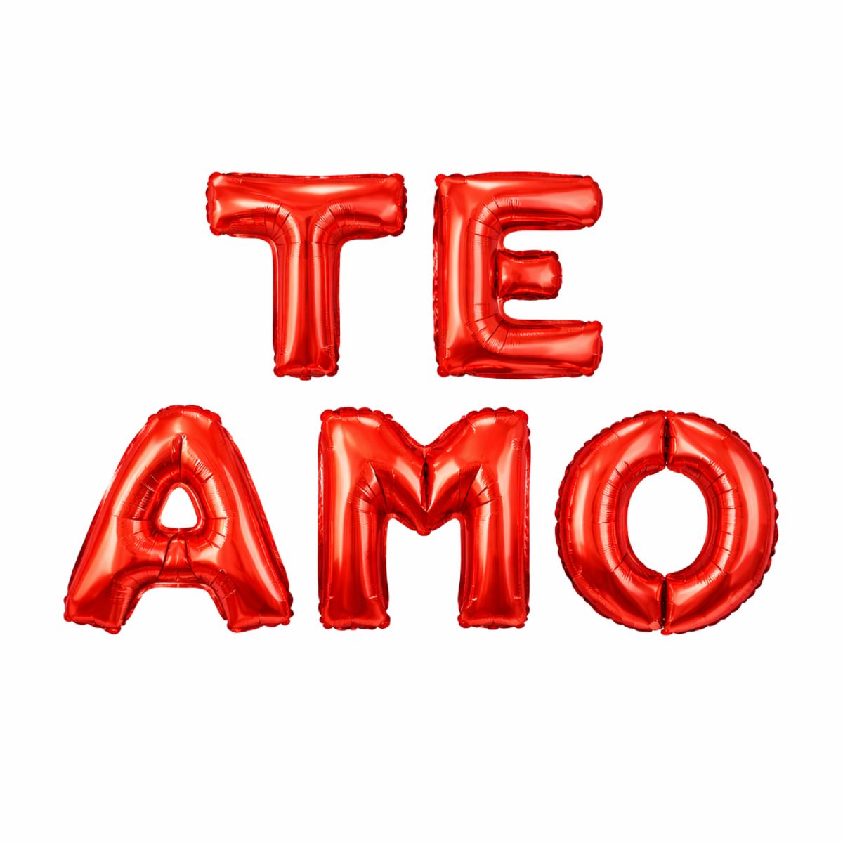 Globo Metalizado Te Amo 40cm Rojo - Louicid