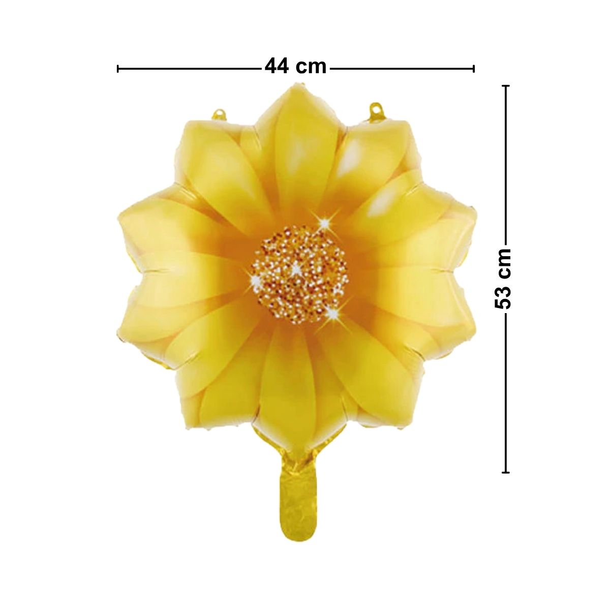Globo Mylar Flor Amarilla 44x53cm Medidas - Louicid