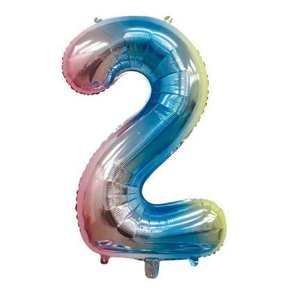 Globo Número Tornasol 81cm Número 2 - Louicid
