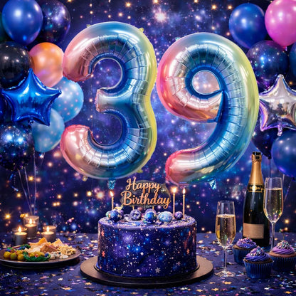Globo Número Tornasol 81cm Número 39 - Louicid