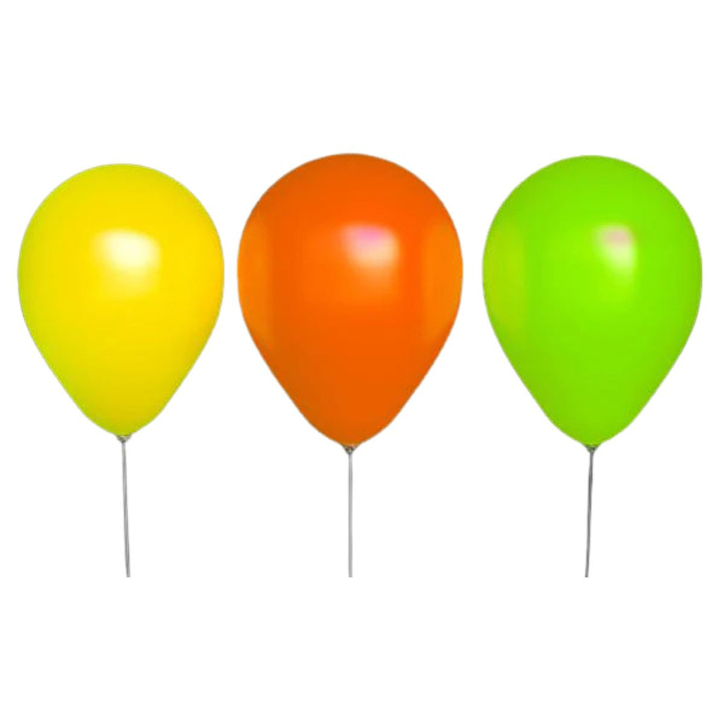 Globos Fluor 25pzs Tricolor Surtido 23cm - Louicid