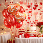 Globos Foil Corazón Te Amo 7 Piezas San Valentin - Louicid