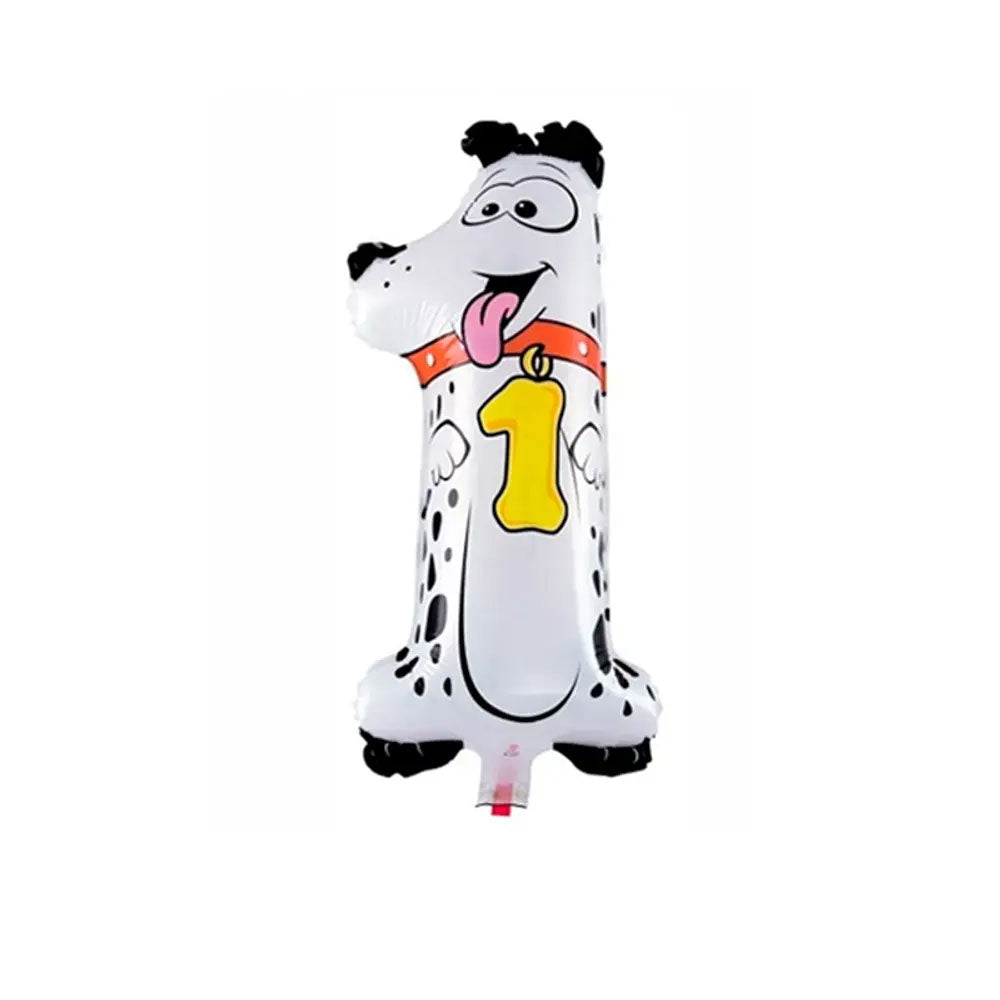 Globos Número Animalitos 45cm Perrito - Louicid