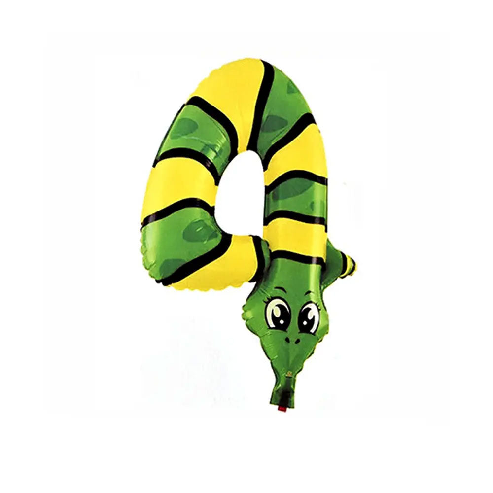 Globos Número Animalitos 45cm Fiesta de cumpleaños Serpiente - Louicid