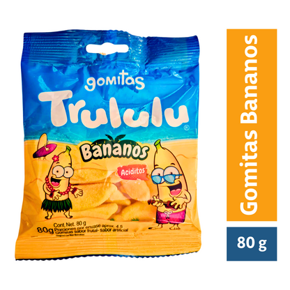 Gomitas Trululu Bananos Aciditos 80gr - Louicid