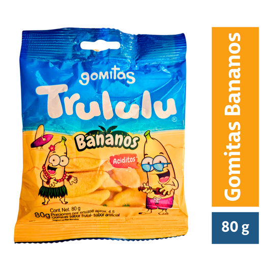 Gomitas Trululu Bananos Aciditos 80gr - Louicid