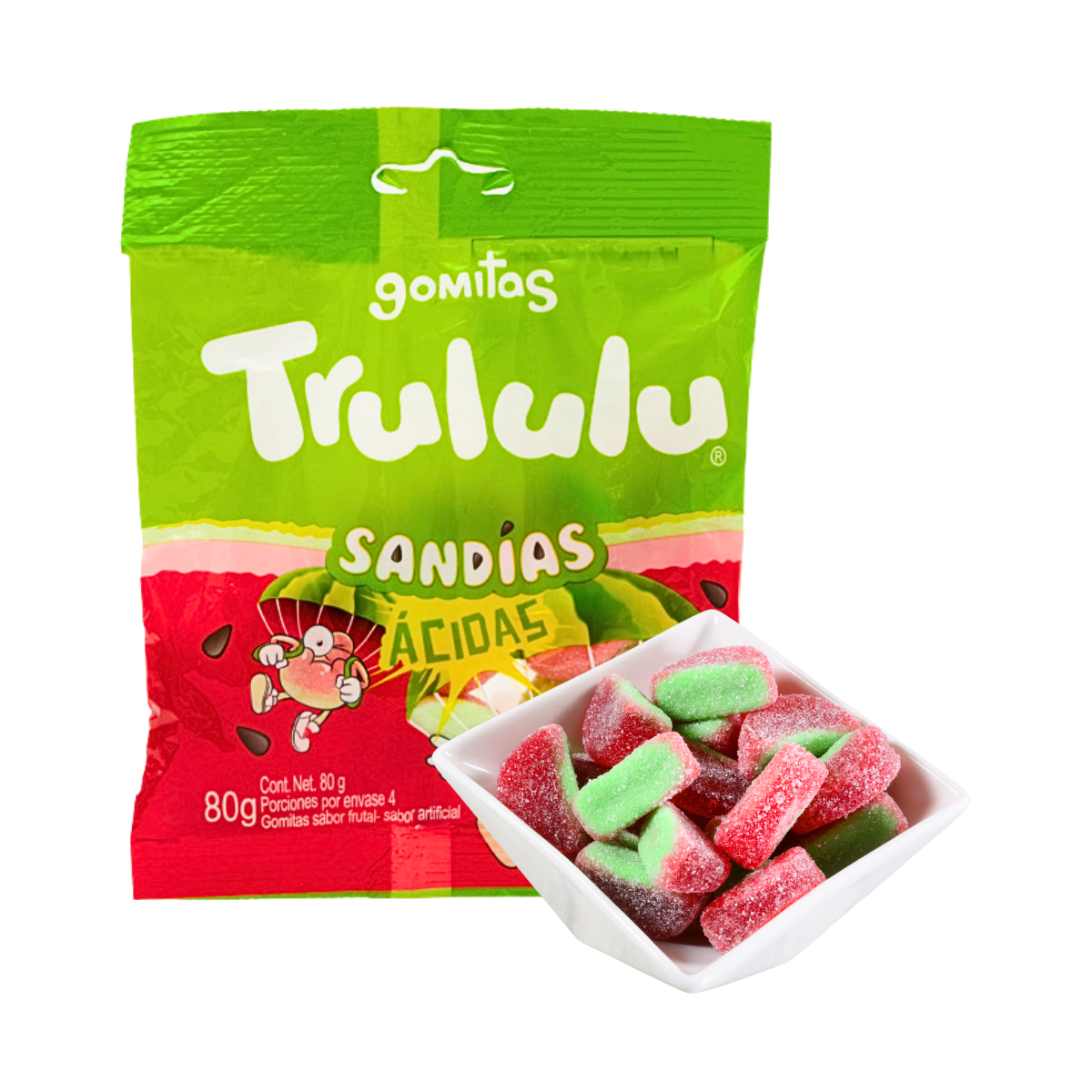 Gomitas Trululu Sandías Ácidas 80gr - Louicid