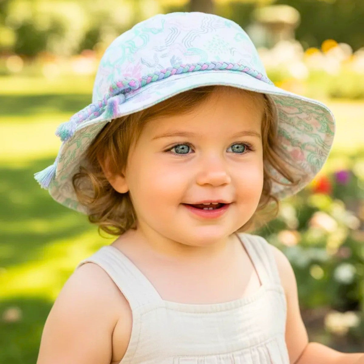 Gorro Bebé Niña Floral Algodón - Louicid