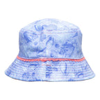 Gorro Reversible Bebe Niña Print Conchitas Azul - Louicid