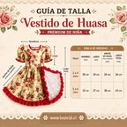 Guia de Talla Traje Huasa Premium Niña Beige Fiestas Patrias - Louicid
