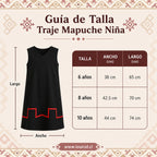 Guia de Talla Traje Típico Mapuche Niña - Louicid