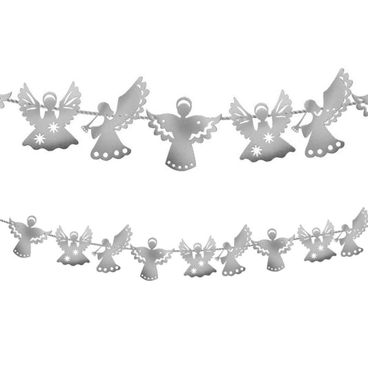 Guirnalda Angeles Plateados 3mts para Fiestas Religiosas - Louicid