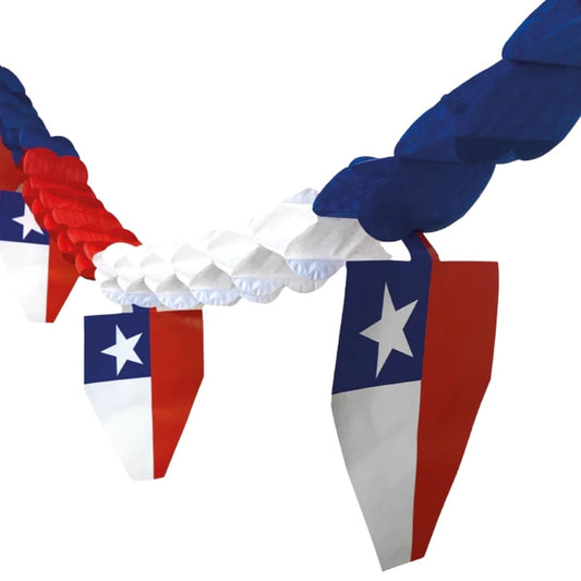 Guirnalda Banderin Chile 2mts Fiestas Patrias - Louicid