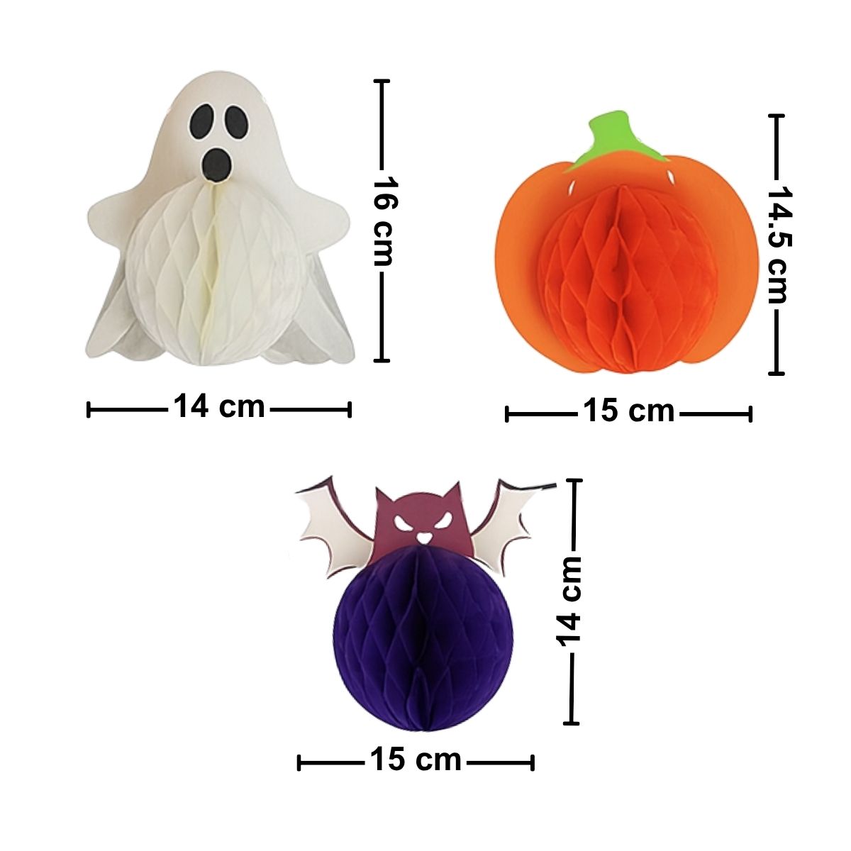 Guirnalda Calabaza Murcielago Fantasma Halloween Medidas - Louicid