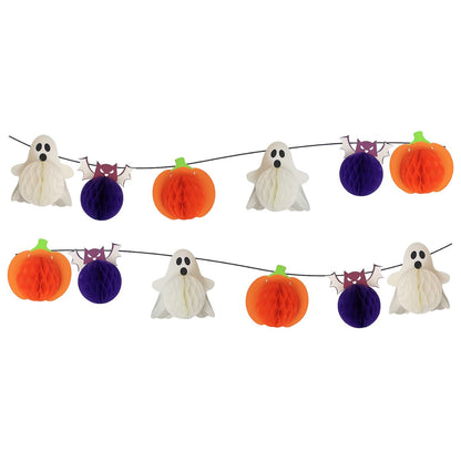 Guirnalda Calabaza Murcielago Fantasma Halloween - Louicid
