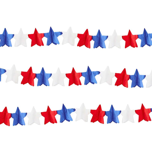 Guirnalda Estrella Tricolor 2mts Fiestas Patrias - Louicid
