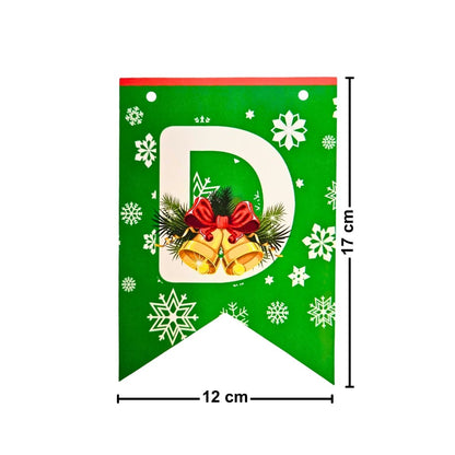 Guirnalda Feliz Navidad Banderines 3mts Letra D Medidas - Louicid