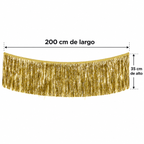 Guirnalda Flecos Dorada 35x200cm Medidas - Louicid