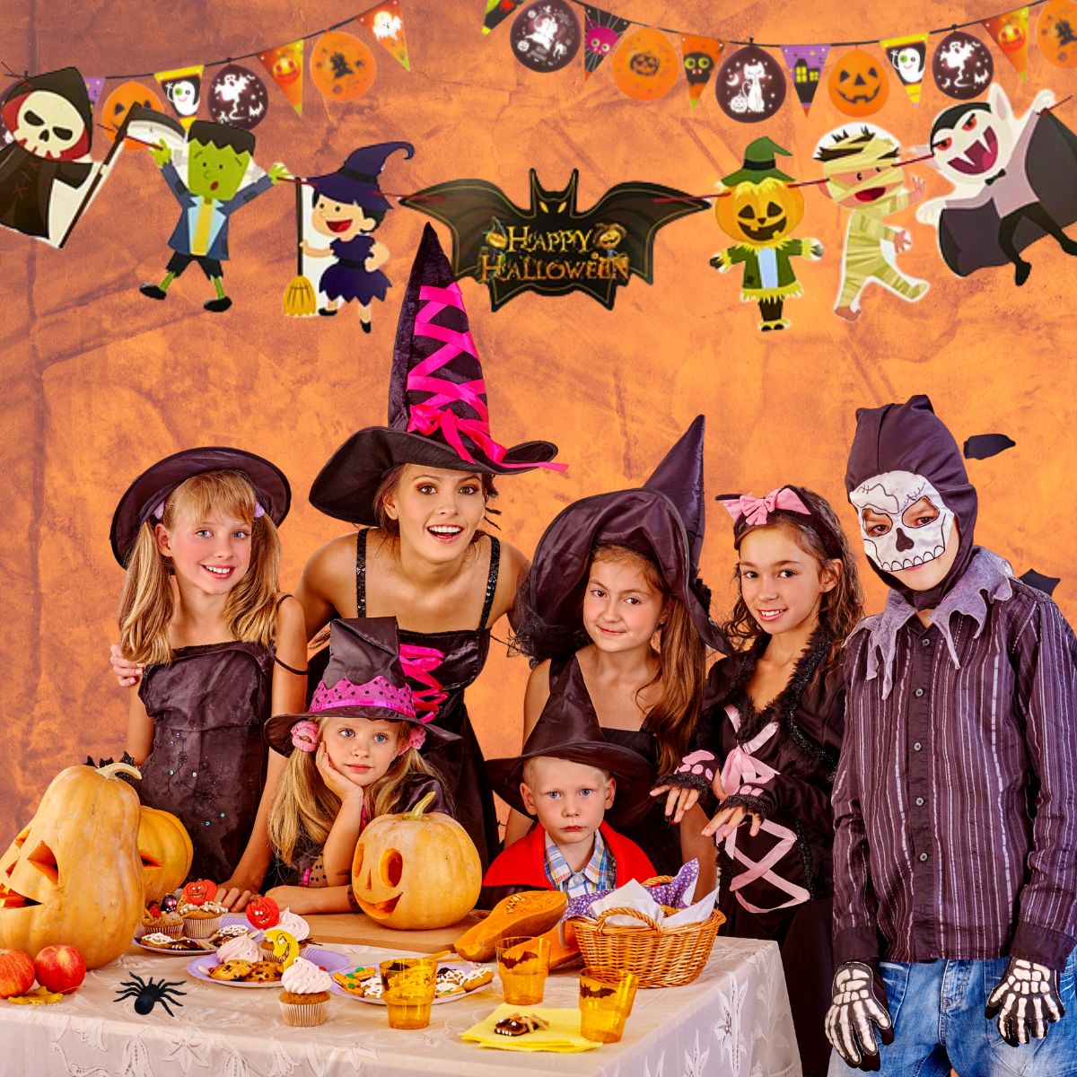 Guirnalda Halloween 3mts Con Figuras Decoración - Louicid