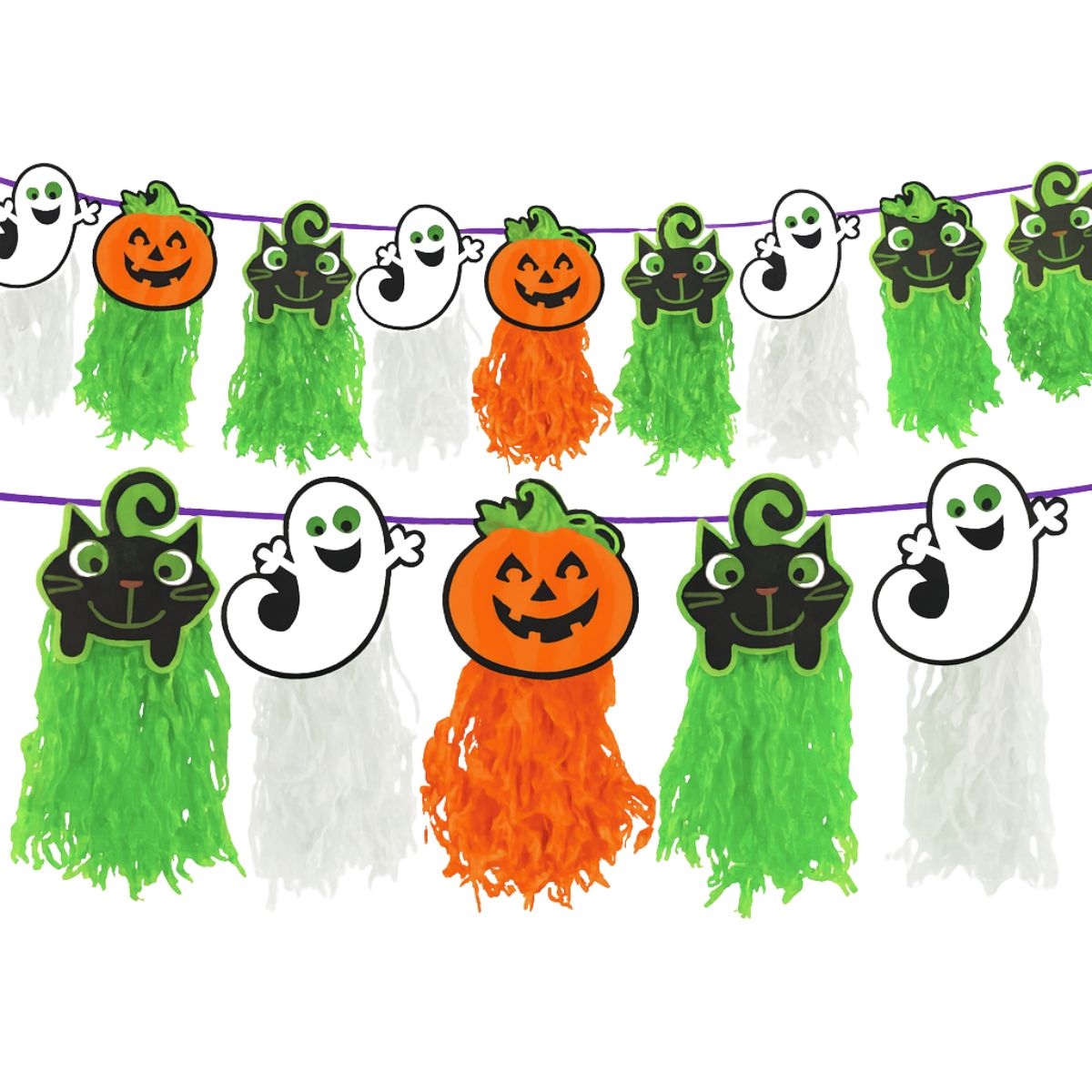 Guirnalda Halloween Con Porras Tricolor - Louicid