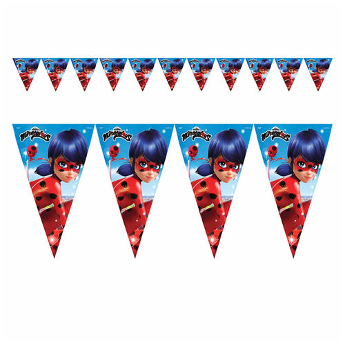 Guirnalda Ladybug 10 Banderines Cumpleaños - Louicid